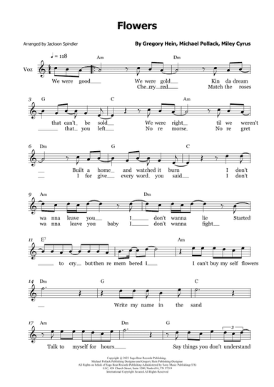 Flowers (arr. Jackson Spindler)