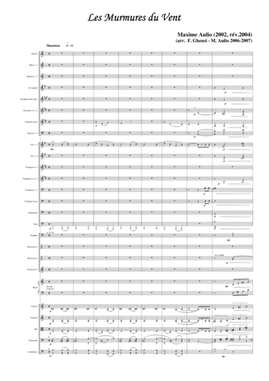 Les murmures du vent (Whispering Wind), transcription for symphonic orchestra - score