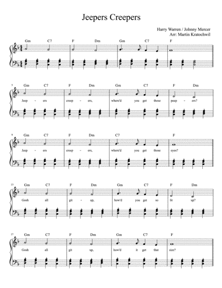 Jeepers Creepers (arr. Martin Kratochwil)