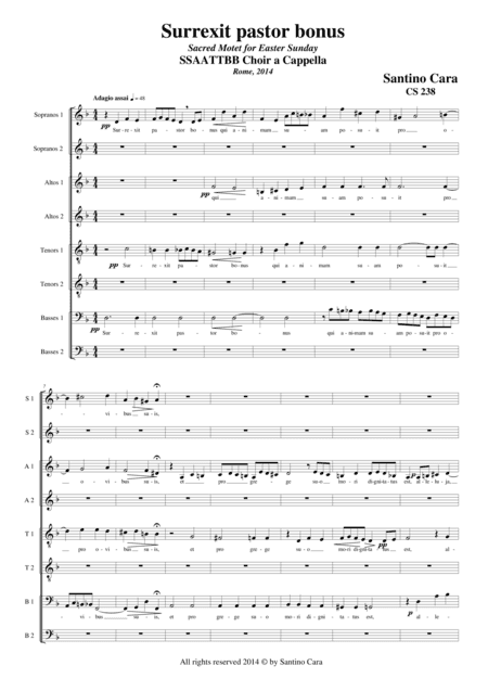 Surrexit pastor bonus - Easter - SSAATTBB choir a cappella