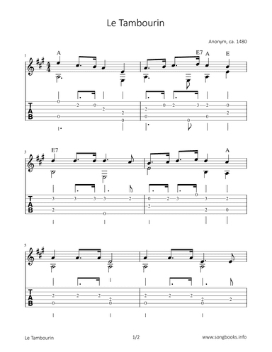 Le Tambourin (arr. Bettina Schipp)