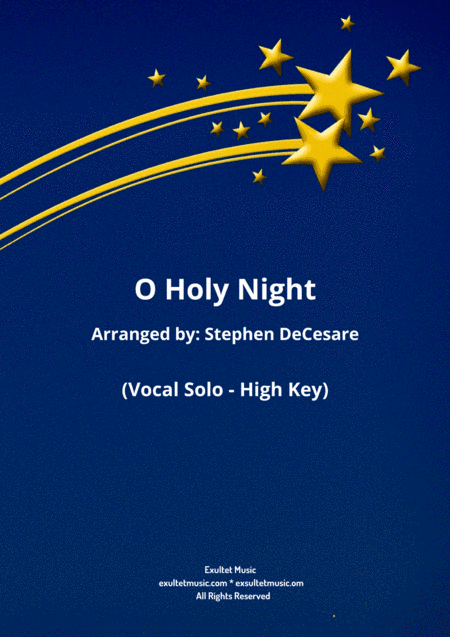 O Holy Night (Vocal solo - High Key - (Db) (arr. Stephen DeCesare)