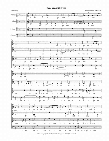 Ecce ego mitto vos (de Vento) (arr. Aristotle A. Esguerra)