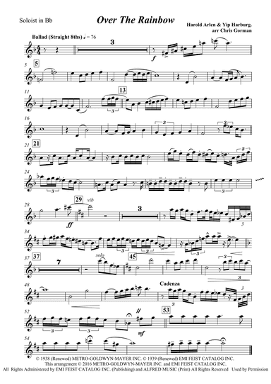 Over The Rainbow (arr. Chris Gorman)