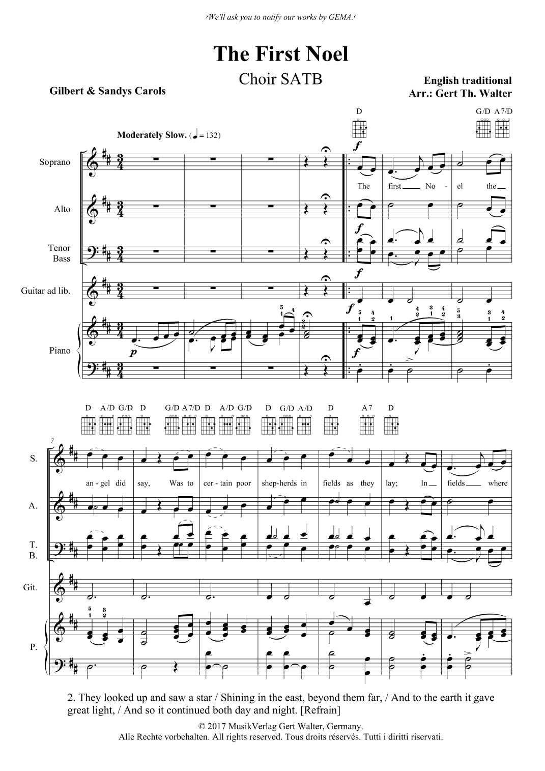 The First Noel (arr. Gert Th. Walter)