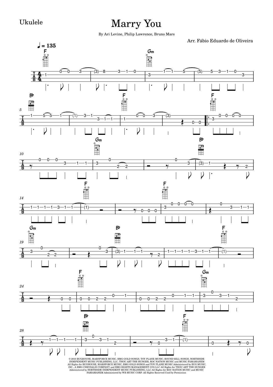 Marry You (arr. Fabio Eduardo de Oliveira)
