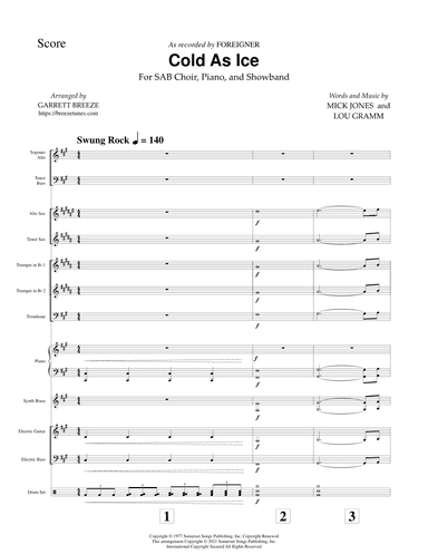 Cold As Ice (arr. Garrett Breeze)