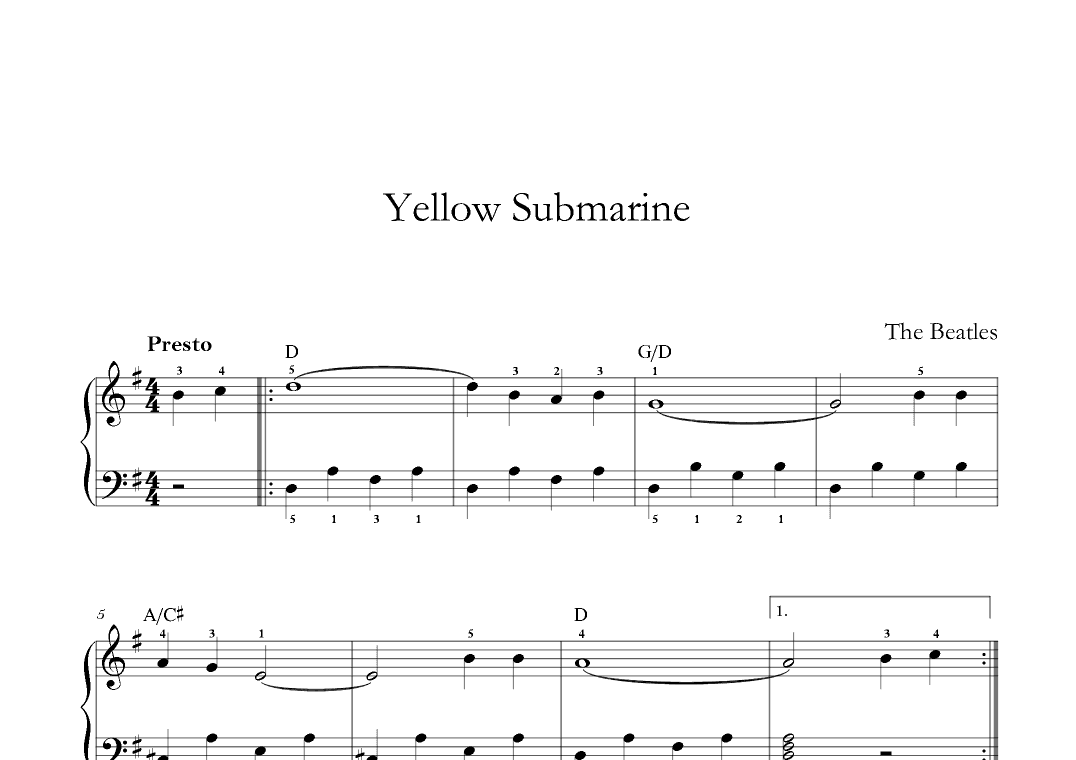 Yellow Submarine (arr. Lila)