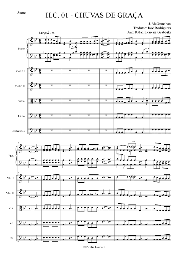 Chuva de Graças (There Shall Be Showers Of Blessings) - H.C. 01 - String Ensemble (arr. Rafael Ferreira Graboski)
