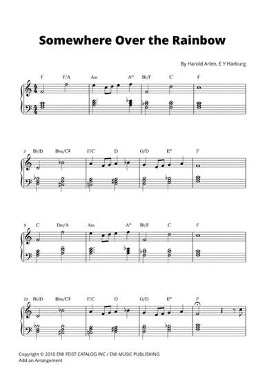 Over The Rainbow (arr. Cadenza Editions)