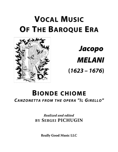 Jacopo MELANI: Bionde chiome, aria from the opera "Il Girello", arranged for Voice and Piano (A mino (arr. Sergei PICHUGIN)