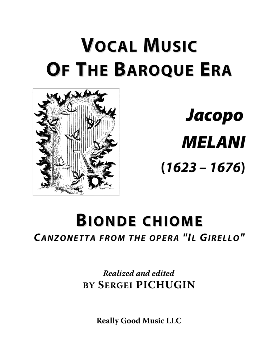 Jacopo MELANI: Bionde chiome, aria from the opera "Il Girello", arranged for Voice and Piano (A mino (arr. Sergei PICHUGIN)