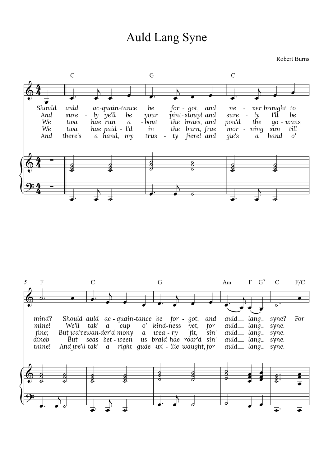 Auld Lang Syne (arr. Alex Nunes Rodrigues)