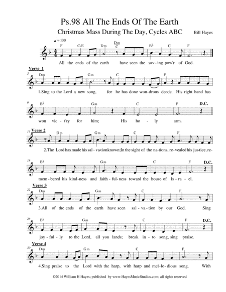 Psalm 98:  All The Ends Of The Earth