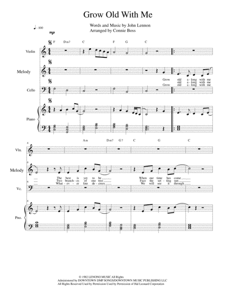 Grow Old With Me (arr. Connie Boss)