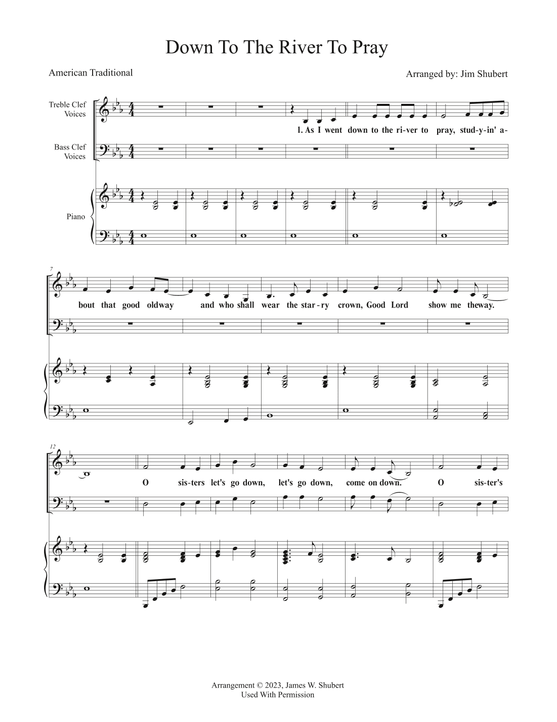 Down To The River To Pray (arr. Jim Shubert)