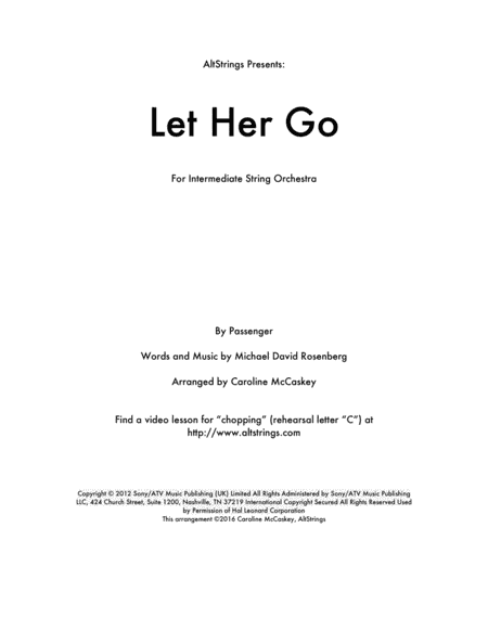 Let Her Go (arr. Caroline McCaskey)