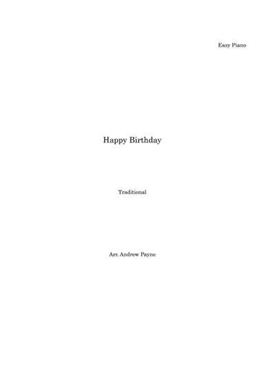 Happy Birthday (arr. Andrew Payne)