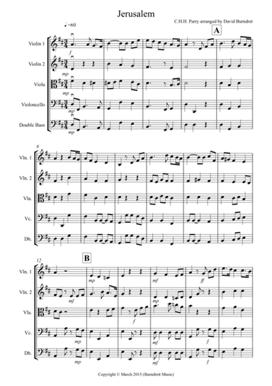 Jerusalem for String Orchestra (arr. David Burndrett)