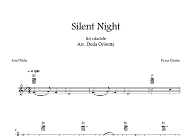 Silent Night (Bb major - TABS - no lyrics) (arr. Duda Oriontte)