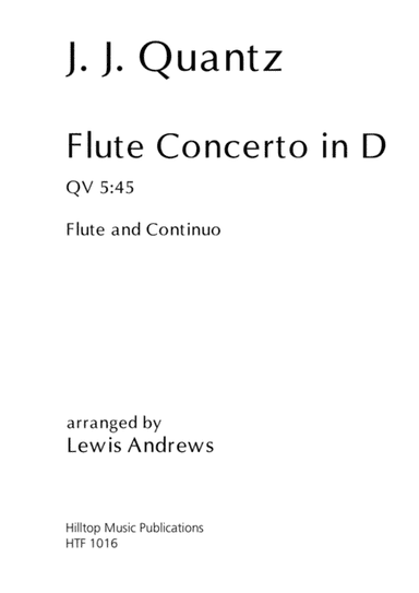 Quantz Flute Concerto in D, QV 5:45 (arr. Lewis Andrews)