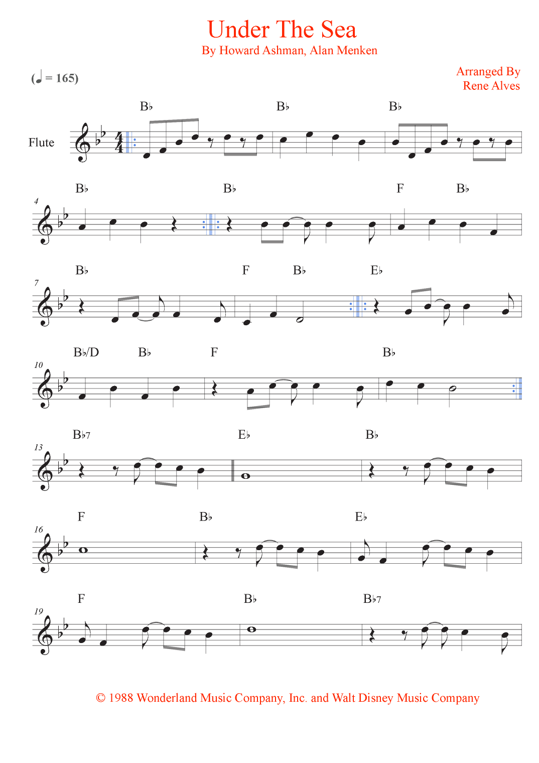Under The Sea (arr. Rene Alves)