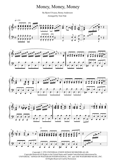 Money, Money, Money (arr. Toni Nita)