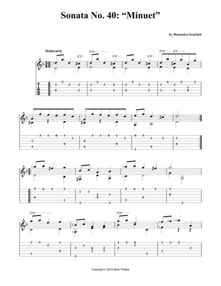 Sonata No. 40: “Minuet” (arr. Mark Phillips)