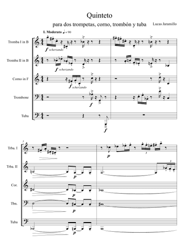 Brass Quintet - Score Only