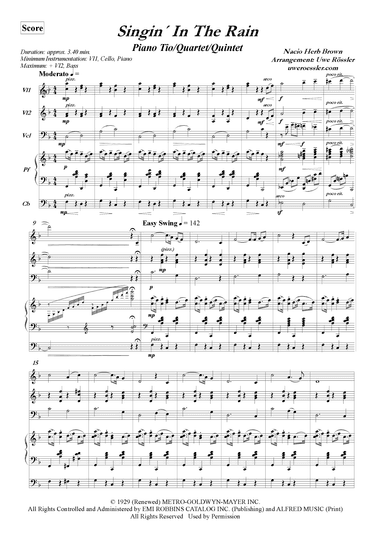 Singin' In The Rain (arr. Uwe Rössler Roessler Rassler)