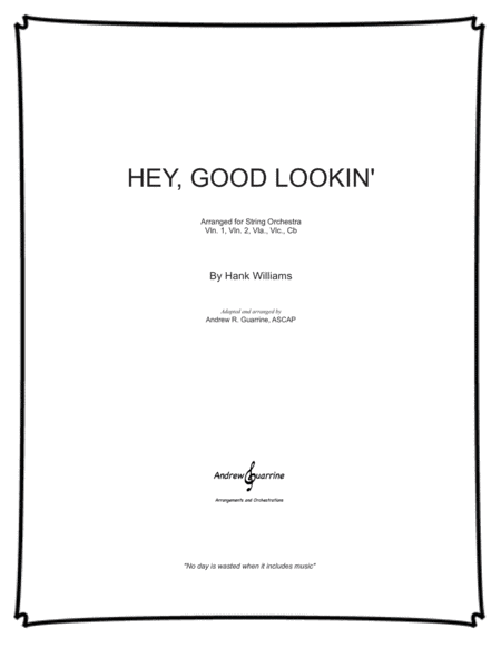 Hey, Good Lookin' (arr. Andrew R. Guarrine)
