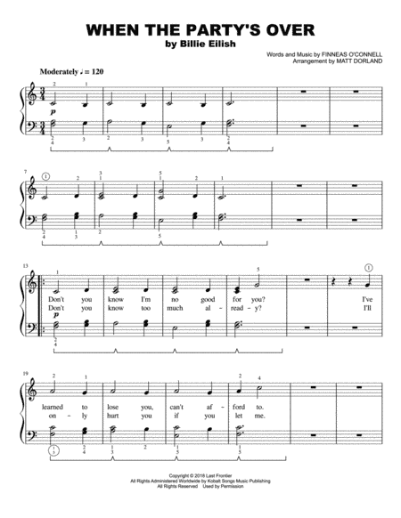 When The Party's Over (arr. Matt Dorland)