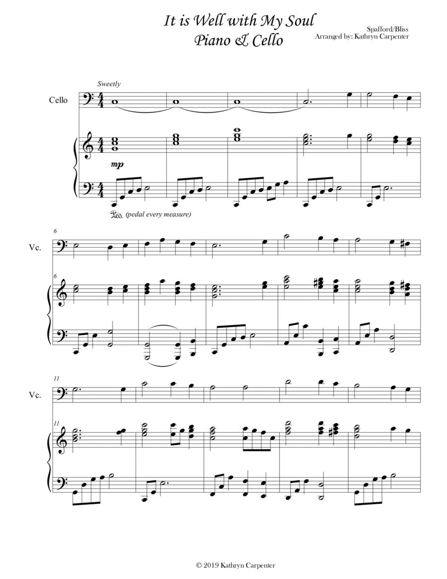 It is Well with My Soul (Piano & Cello) (arr. Kathryn Carpenter)
