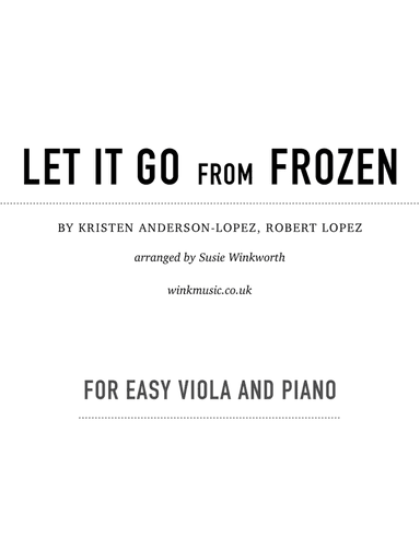 Let It Go (arr. Susie Winkworth winkmusic.co.uk)