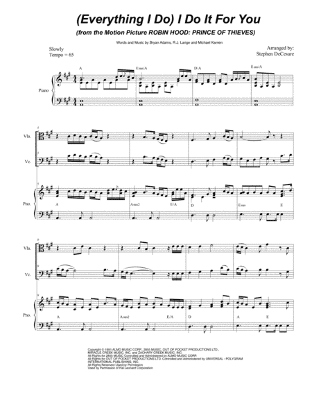 (Everything I Do) I Do It For You (arr. Stephen DeCesare)