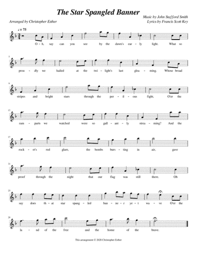 The Star Spangled Banner (Flute) (arr. Christopher Esther)