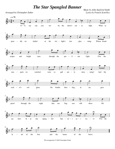 The Star Spangled Banner (Flute) (arr. Christopher Esther)