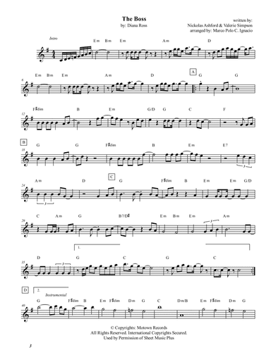 The Boss (arr. Marco Polo Ignacio)