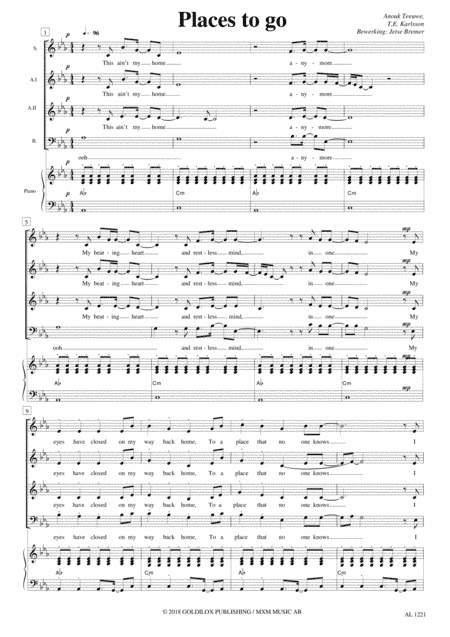 Places To Go (arr. Jetse Bremer)