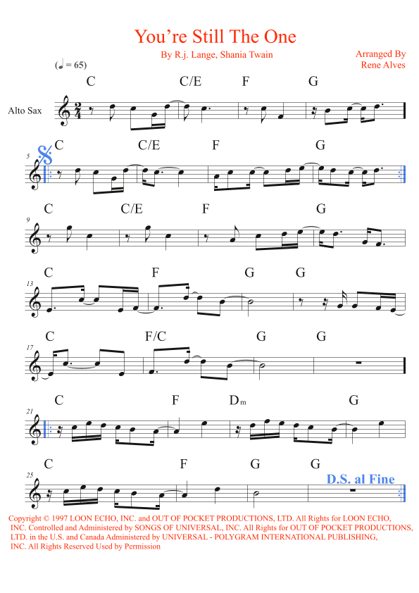 You're Still The One (arr. Rene Alves)