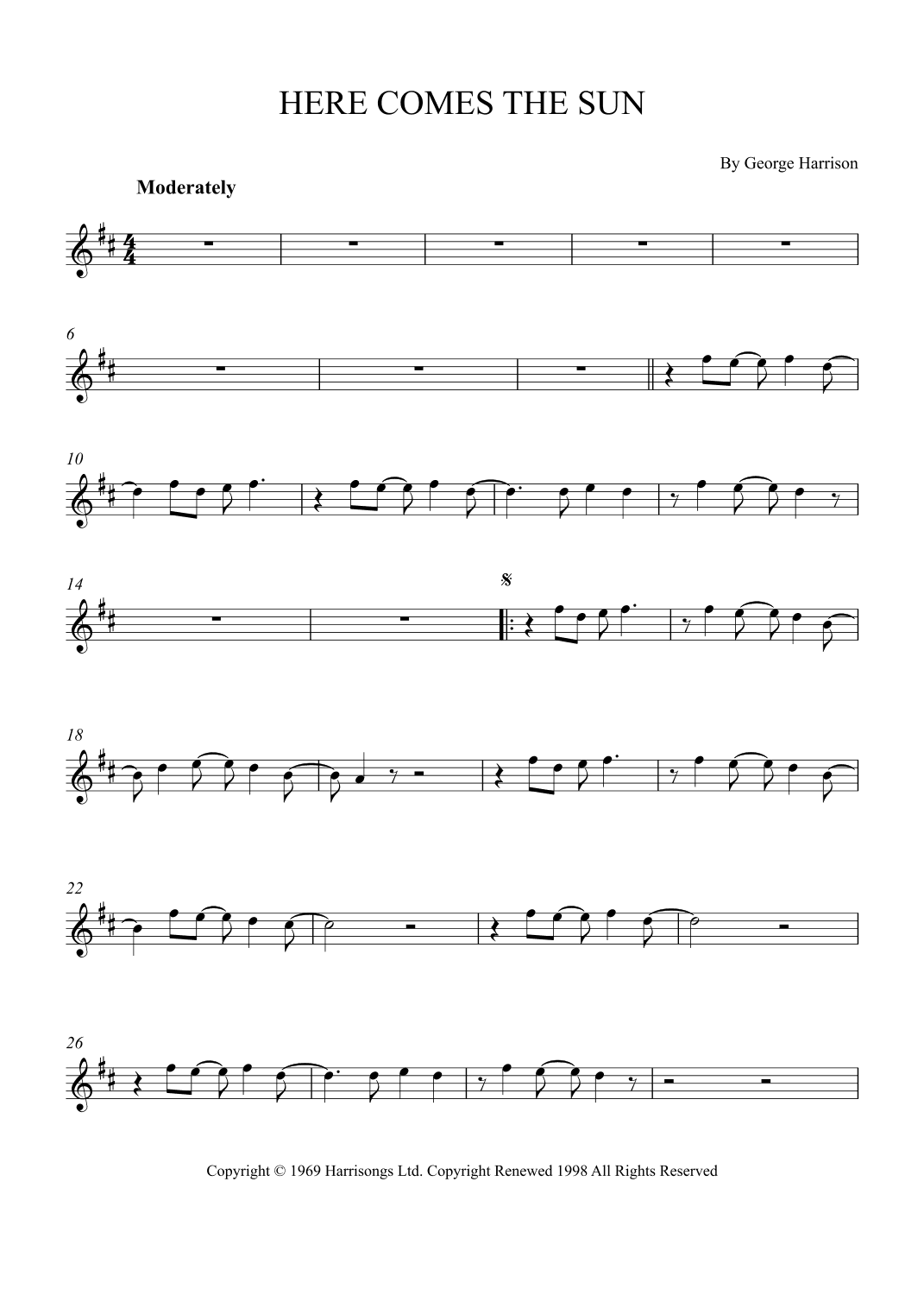 Here Comes The Sun (arr. Alex Nunes Rodrigues)