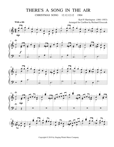 There's a Song in the Air (CHRISTMAS SONG) (arr. Richard Giszczak)