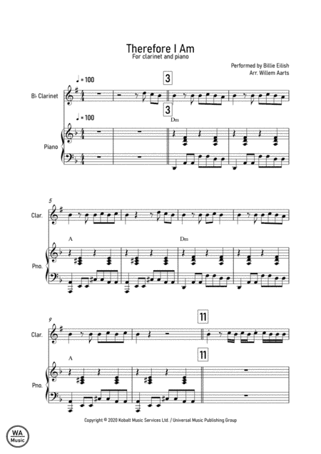 Therefore I Am (arr. Willem Aarts)