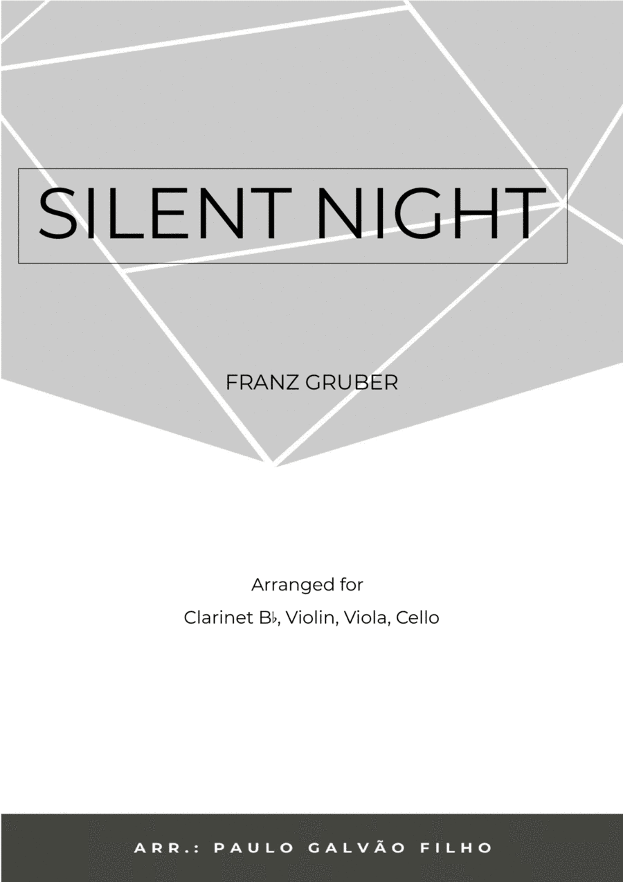 SILENT NIGHT - CLARINET, VIOLIN, VIOLA & CELLO (arr. Paulo Galvao Filho)