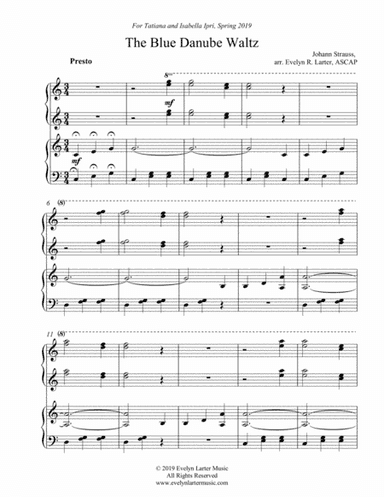 The Blue Danube Waltz (arr. Evelyn R. Larter, ASCAP)