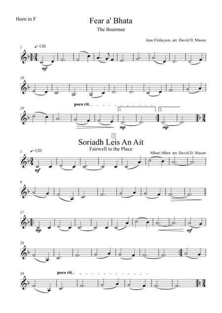 Five Scottish Gaelic Airs (arr. David D. Mason)