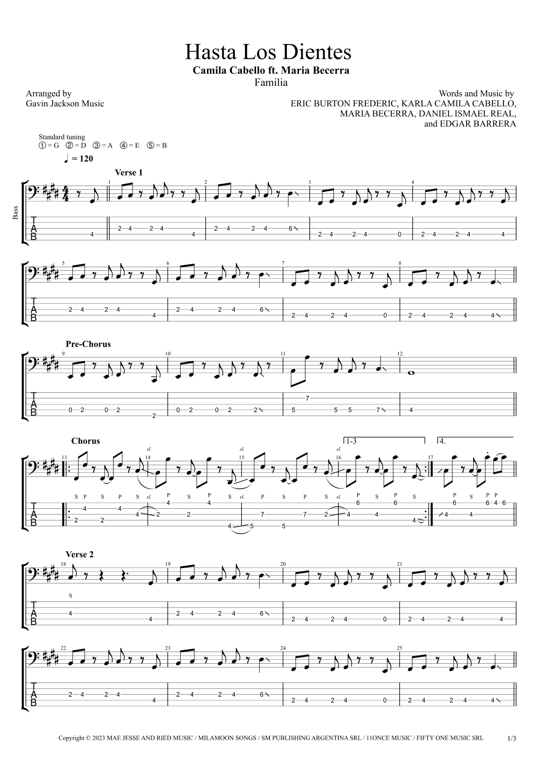 Hasta Los Dientes (feat. Maria Becerra) (arr. Gavin Jackson Music)