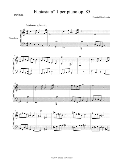 Fantasia n° 1 per piano op. 85