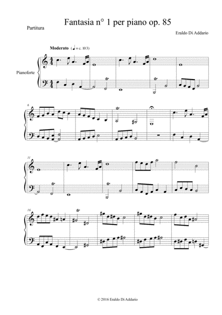 Fantasia n° 1 per piano op. 85