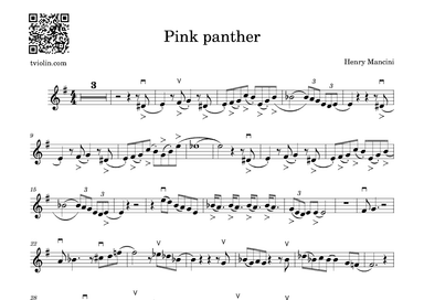 The Pink Panther (arr. tviolin.com)